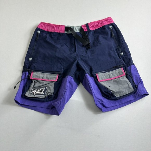 Alpha Style Other - Alpha Style APPLIQUE Outdoor Hiking Cargo Shorts ￼￼Men Size XL Zip Pocket purple